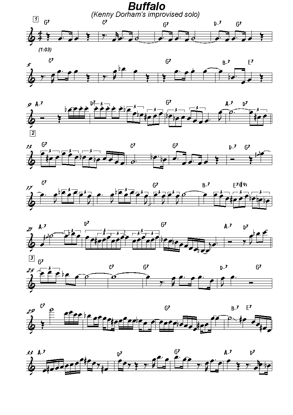 a sample of Kenny Dorham's solo on Buffalo